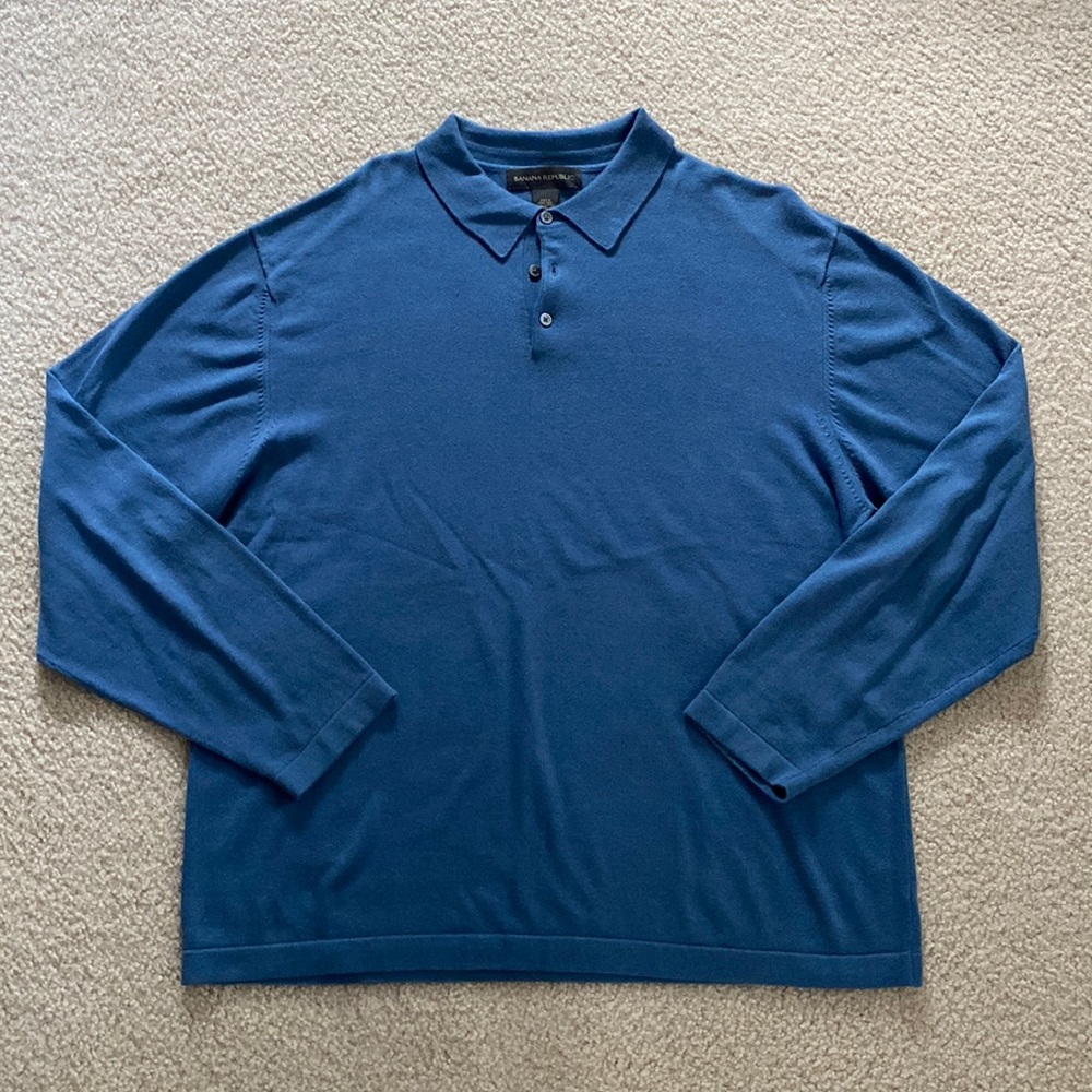 EUC Banana Republic knit collared shirt